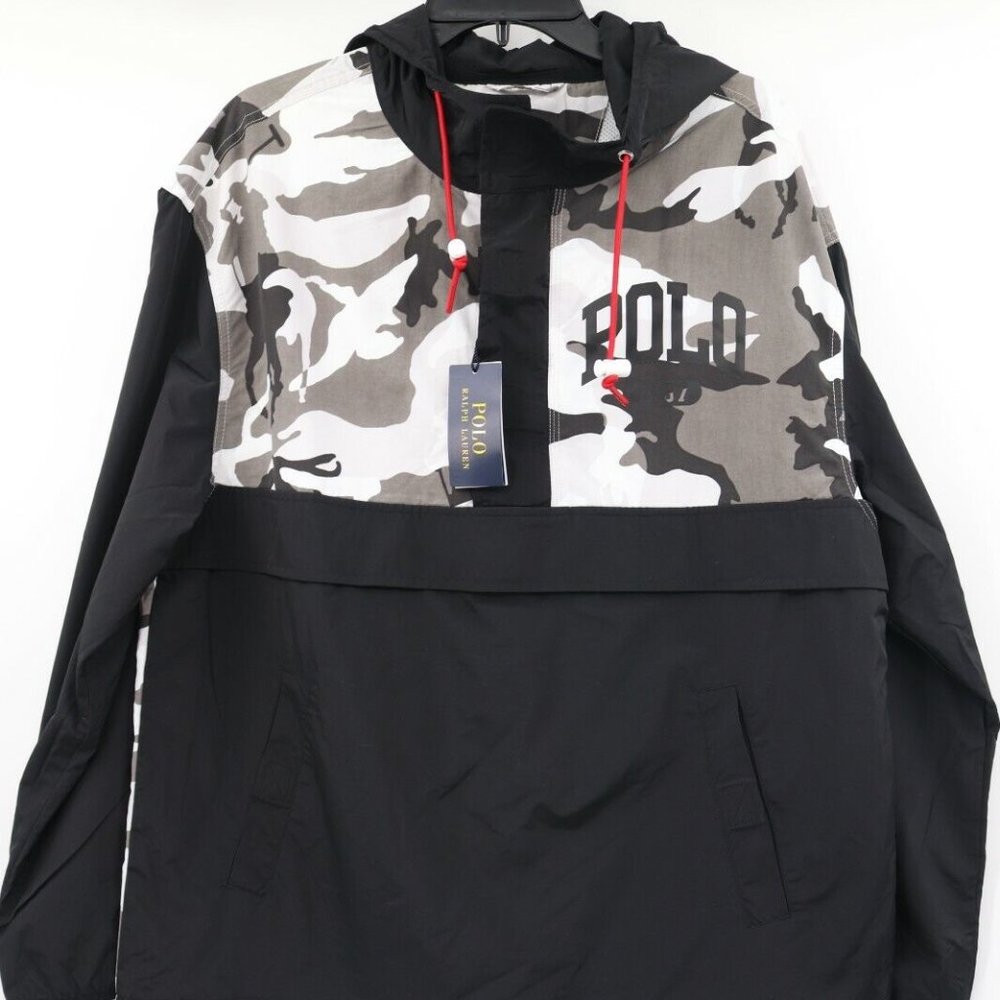 Polo Ralph Lauren Water-Repellent Camo Pullover Windbreaker Jacket